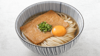 月見きつねうどん