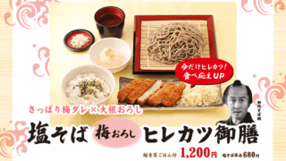 そば助 塩そば梅おろしヒレカツ御膳